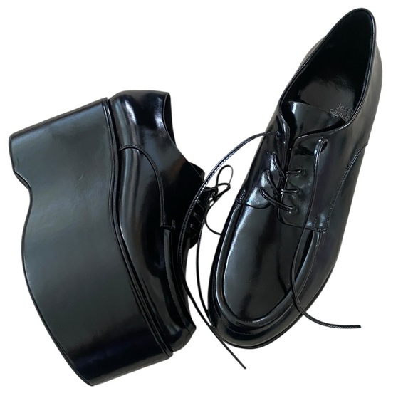 Jeffrey Campbell Glossy Black Platform Derbys - Picture 1 of 11